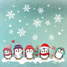 PVC wall stickers, Owl, Christmas, Glass