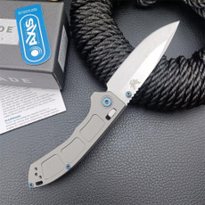 Gray, Outdoor, Aluminum, benchmadefoldingknife