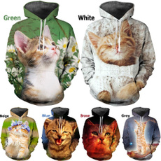 3D hoodies, Plus Size, Animal, men clothing