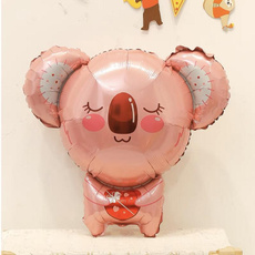 pink, birthdaypartydecorationballoon, koalaaluminumfilmballoon, cartoonanimalkoalaaluminumfilmballoon