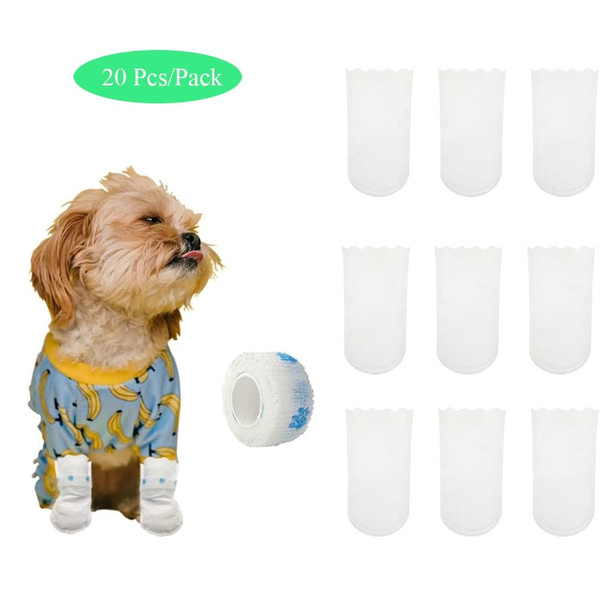 20 Pcs Disposable Waterproof Pet Booties for Dogs & Cats for Paw
