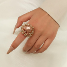 golden, Coffee, crystal ring, wedding ring