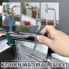 waterfallkitchenfaucet, water, Faucets, largewaterflowingsinktap