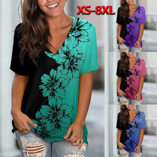 Summer, Plus size top, tunic top, printed shirts
