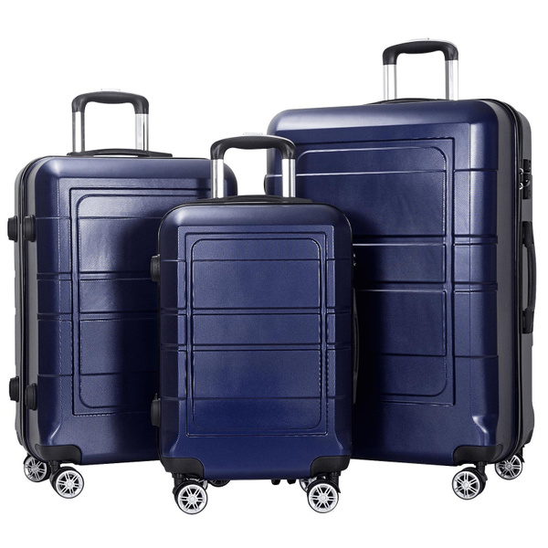 3 Piece Suitcase Luggage Set - Blue | Wish