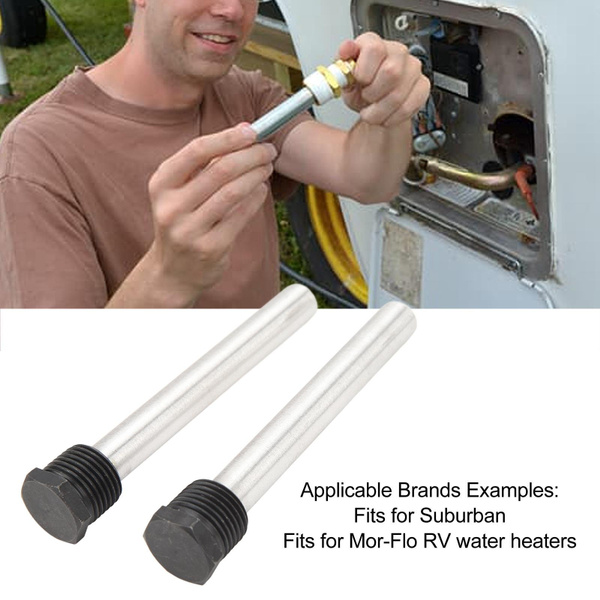2 pcs water heater anode rods 1 2in npt thread magnesium replacement