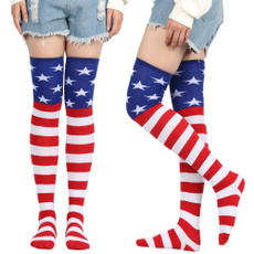 Star, overkneesocksforwomen, Socks, americanflagsock