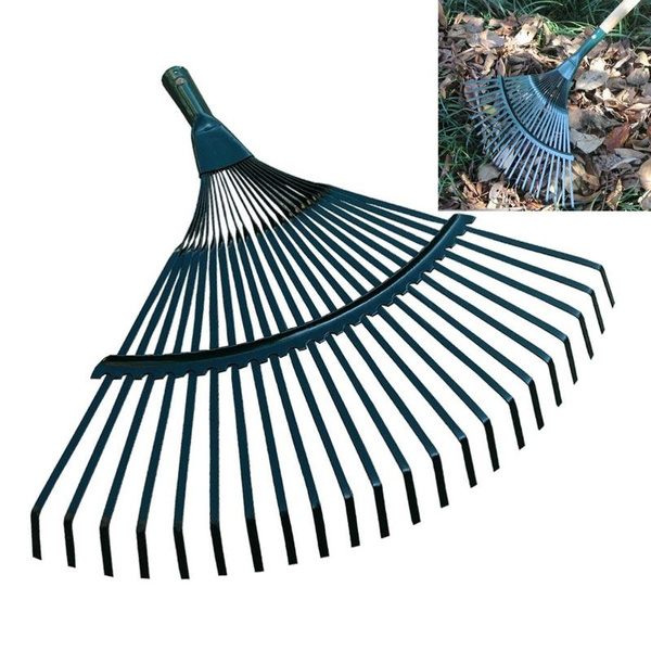 22 Teeth Portable Fan Shaped Rake Head Replacement Garden Rake Head