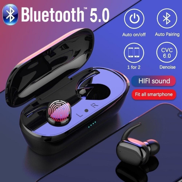 KIT 10 FONES De Ouvido Sem Fio E6s Bluetooth 5.0 Tws Pret COM VISORML
