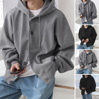 S-5XL Men's Long Sleeve Hooded Jackets Buttons Up Coats | Wish