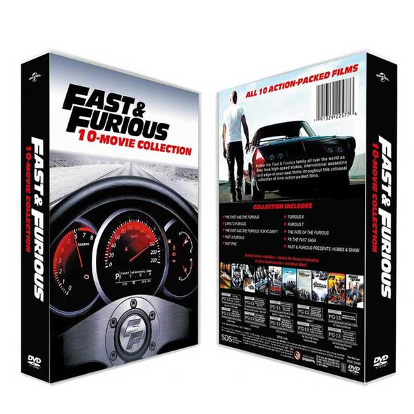 Fast and Furious 10 Movie Collection 1-10 DVD 11-Disc Movies Box Set | Wish