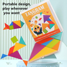 montessori, tangram, Wooden, Puzzle