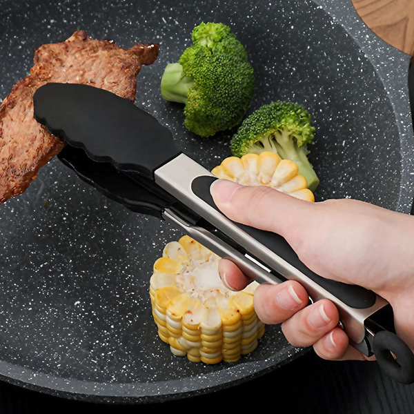 Silicone Tongs for Cooking Grilling Heavy Duty Stainless Steel.