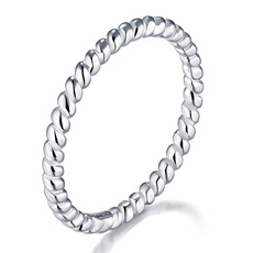 Sterling, twistring, stackablering, lover gifts