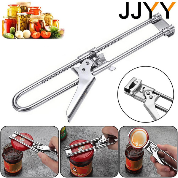 JJYY New Stainless Steel Adjustable Can Opener Creative Multifunctional  Bottle Opener Suitable for All Beverage Bottles and Cans