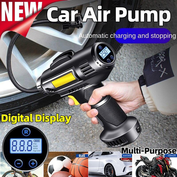 Rechargeble Digital LED Smart Car Air Compressor Pump Portable Handheld Car Tire Inflator Electric Air Pump 150 PSI | Malaysia