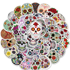 mexicodayofthedeadpartysticker, luggagesticker, skullsticker, waterproofmexicodayofthedeadpartysticker