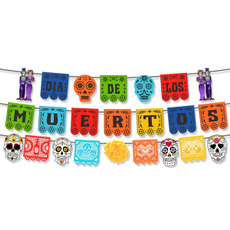 mexicodayofthedeadpullflag, Mexico, dayofthedeadpartydecorationbanner, mexicodayofthedeadbanner