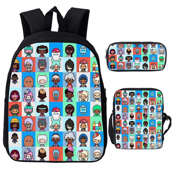 Toca Life World Backpacks Children Anime Rucksack Boca Game School Bag