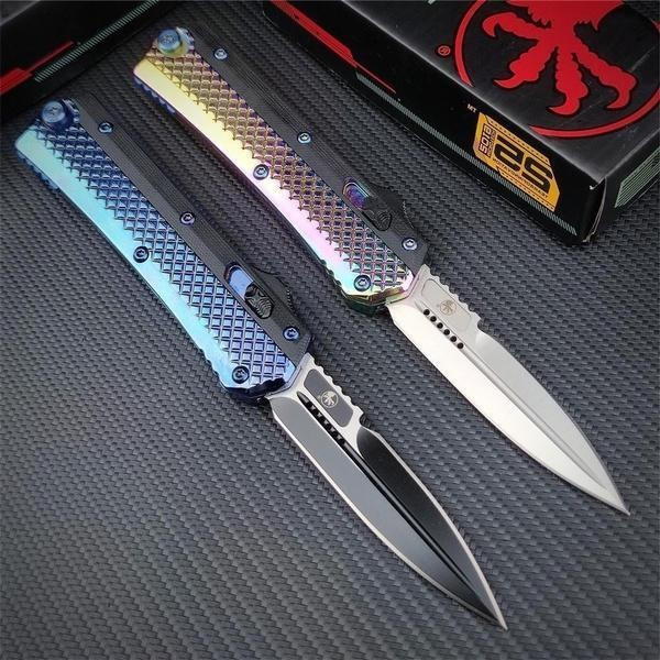 Small Auto Spring Knife Top Quality AUTO OTF Dagger Micr/otech Glykon OTF Automatic Spring ...
