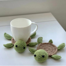 Turtle, cute, Coasters, knitted