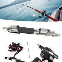 Stainless Steel Plate Snap Lock Fishing Reel Seat Rod Clip