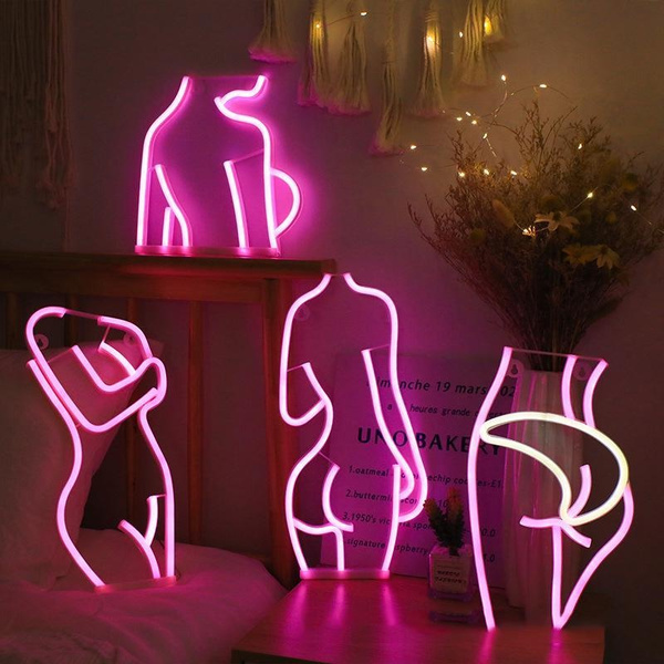 Hoomdycm Lady Back Neon Sign, Pink LED Sign, Neon Lights For Bedroom - View #10