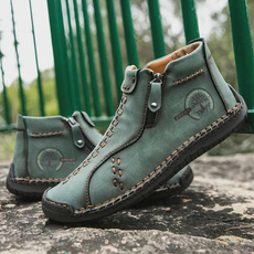 casual shoes, ankle boots, Outdoor, Leather Boots