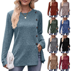 Tops & Tees, Plus Size, knitted sweater, Long Sleeve