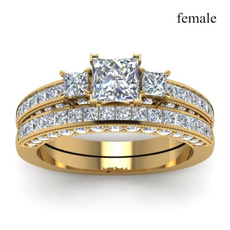Steel, Stainless, weddingengagementring, goldringsforwomen