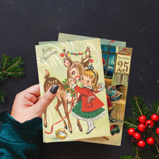 Christmas, Postcards, partydecorationchristmascard, elkchristmascard