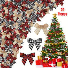 Mini, checkered, christmasbow, Decoración del hogar