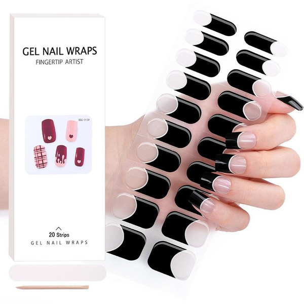 1PC(including 20 Small Stickers) Gel Nail Wraps UV Phototherapy Semi ...