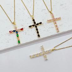 Chain Necklace, DIAMOND, steelnecklace, Cross necklace