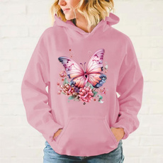 butterfly, Plus Size, womens hoodie, Long Sleeve