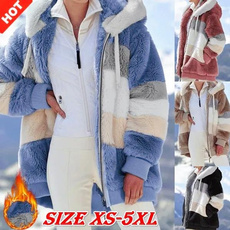 fur coat, Plus Size, hooded, Winter
