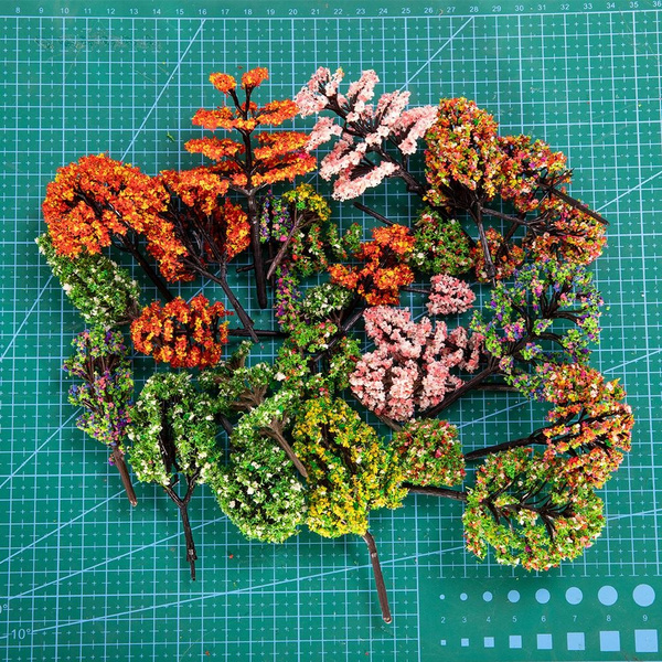 20Pcs Lot Flower Model Trees Mixed Model Landscape Trees Train Layout 20pcs lot flower model trees mixed model landscape trees train layout