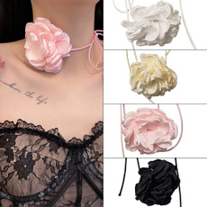 Flowers, Fabric, Chain, Simple