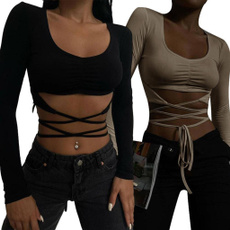 blouse, Shorts, Shirt, casualruchedcroptop