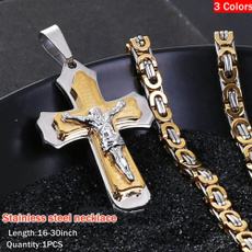 Steel, Stainless, Stainless Steel, Cross necklace