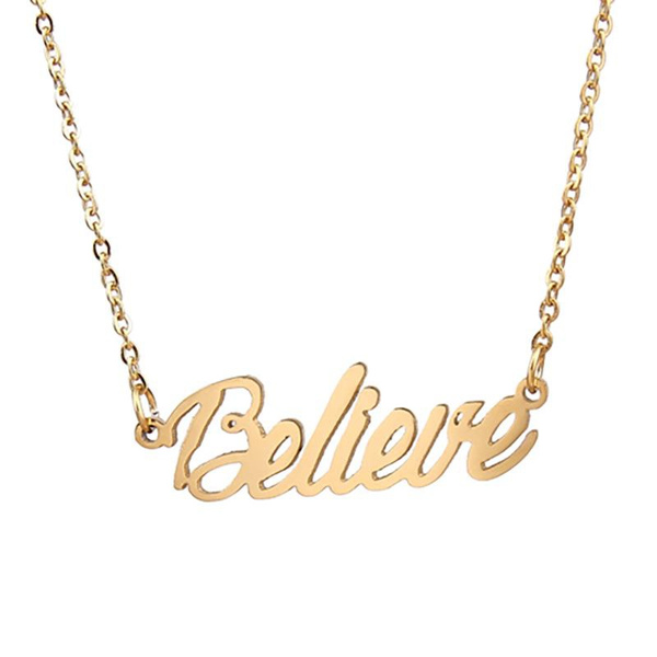 Believe Personalized Name Necklace: Add A Unique Charm to Your Name ...