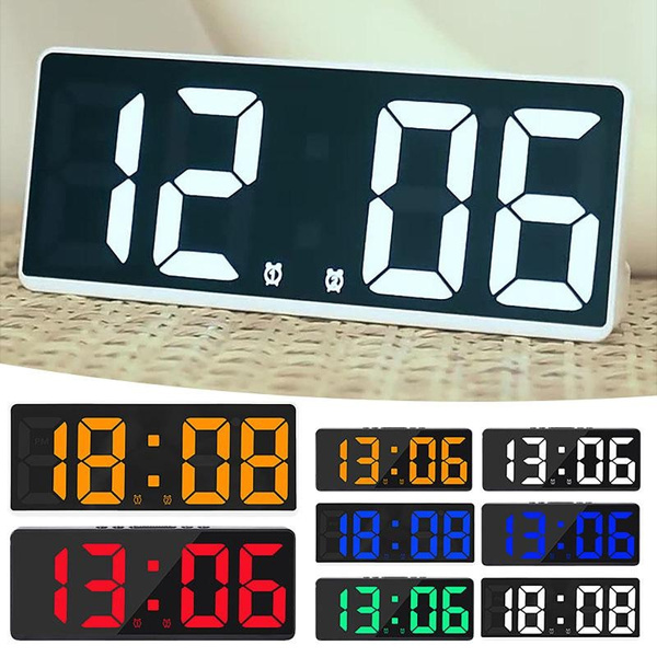 LED Clocks Voice Control Digital Alarm Clock Teperature Snooze Night ...