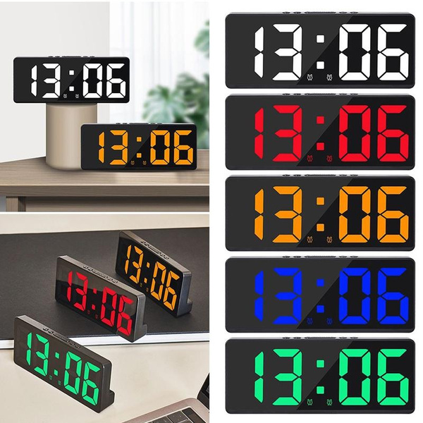 Large Number Clocks Voice Control Digital Alarm Clock Temperature