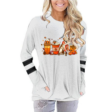 Coffee, Plus Size, Women Blouse, Long Sleeve