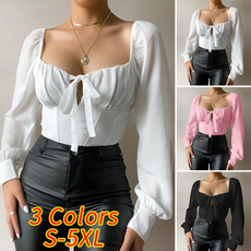 blouse, Women, Plus Size, long sleeve blouse