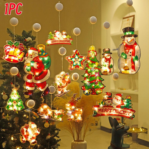 1PC Navidad Christmas Decoration Santa Claus Elk LED Light Suction Cup   650a9fdca9b253f5a3267d3b Large 