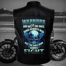 bikerleathervest, warrior, skullleatherjacket, Fashion