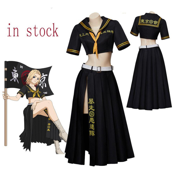 (in Stock) Anime Tokyo Revengers Manji Gang Female Cosplay Costumes ...