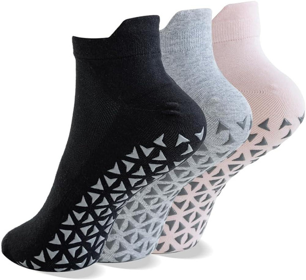 Jeyiour 4 Pairs Cute Pilates Grip Socks For Women, Ruffle Non Slip - View #9