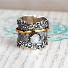 Vintage, patternedring, moonlightstonering, wedding ring